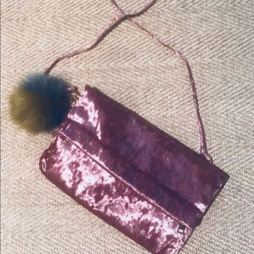 Crushed velvet purse